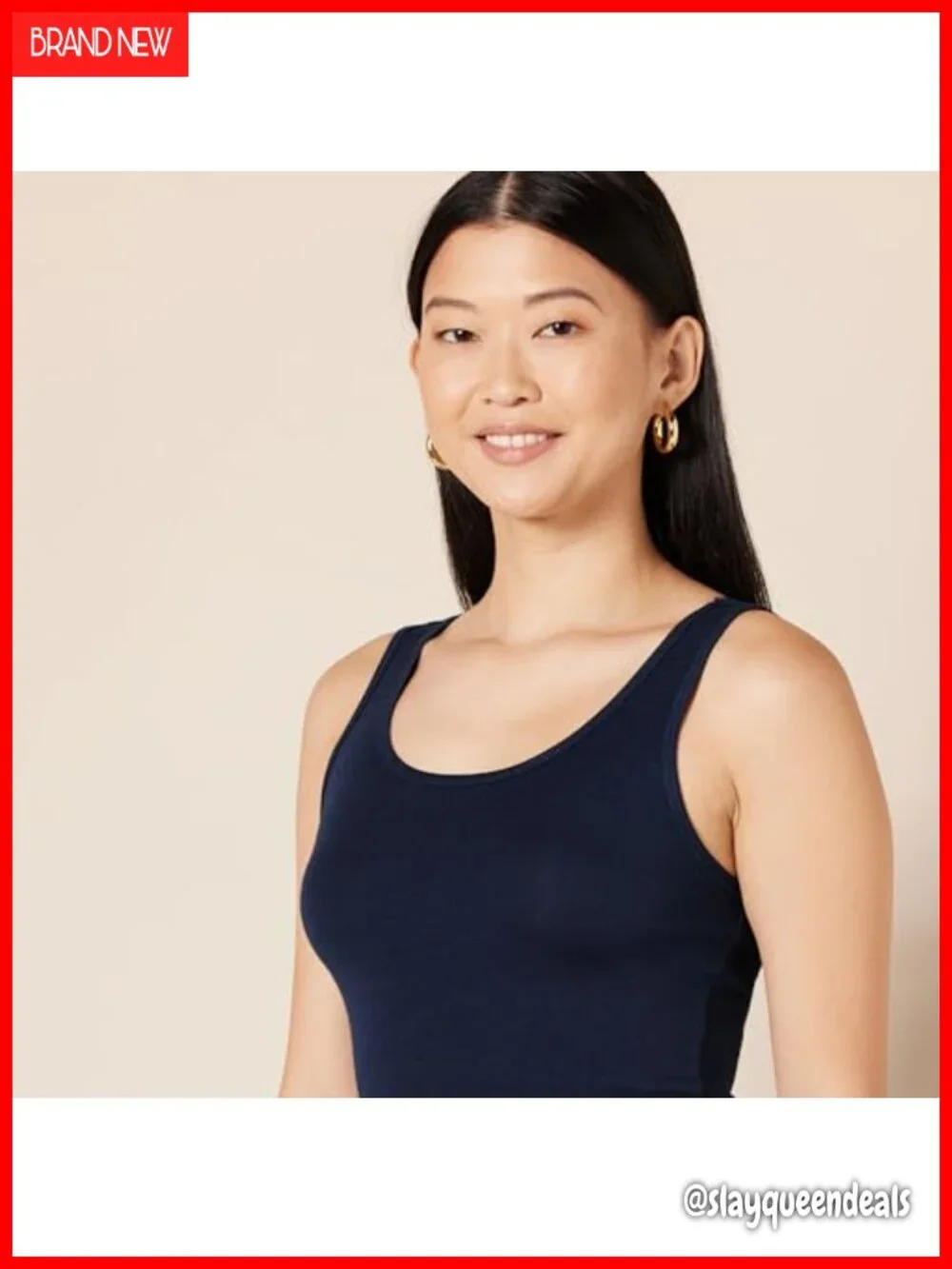 Women's Slim Fit Cotton Modal Rib Tank Top 4 Pack Scoop Neck Sleeveless
